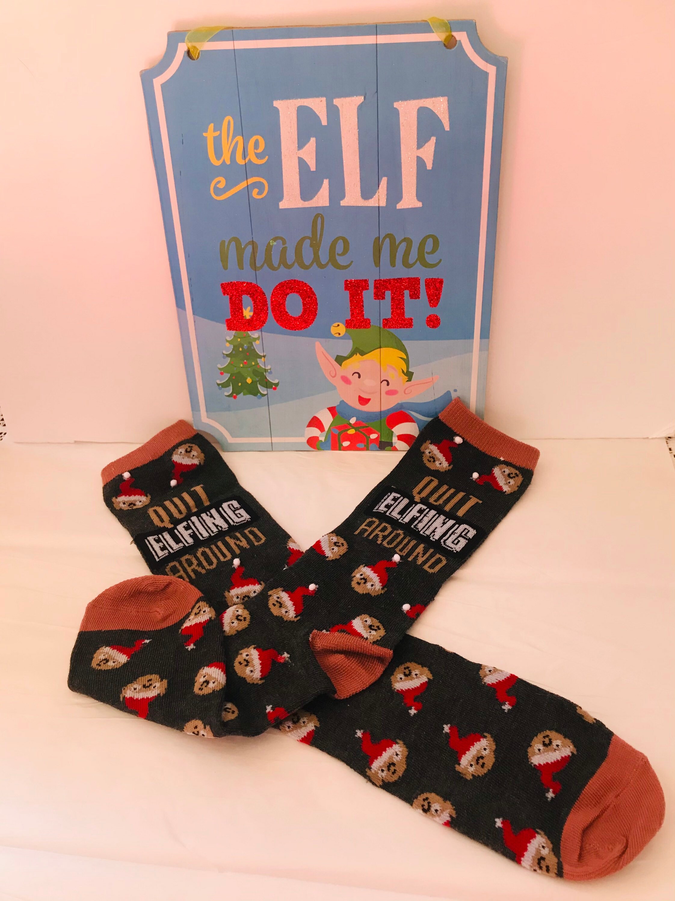 Men's Christmas Elf Socks Christmas Ladies extra large  Etsy