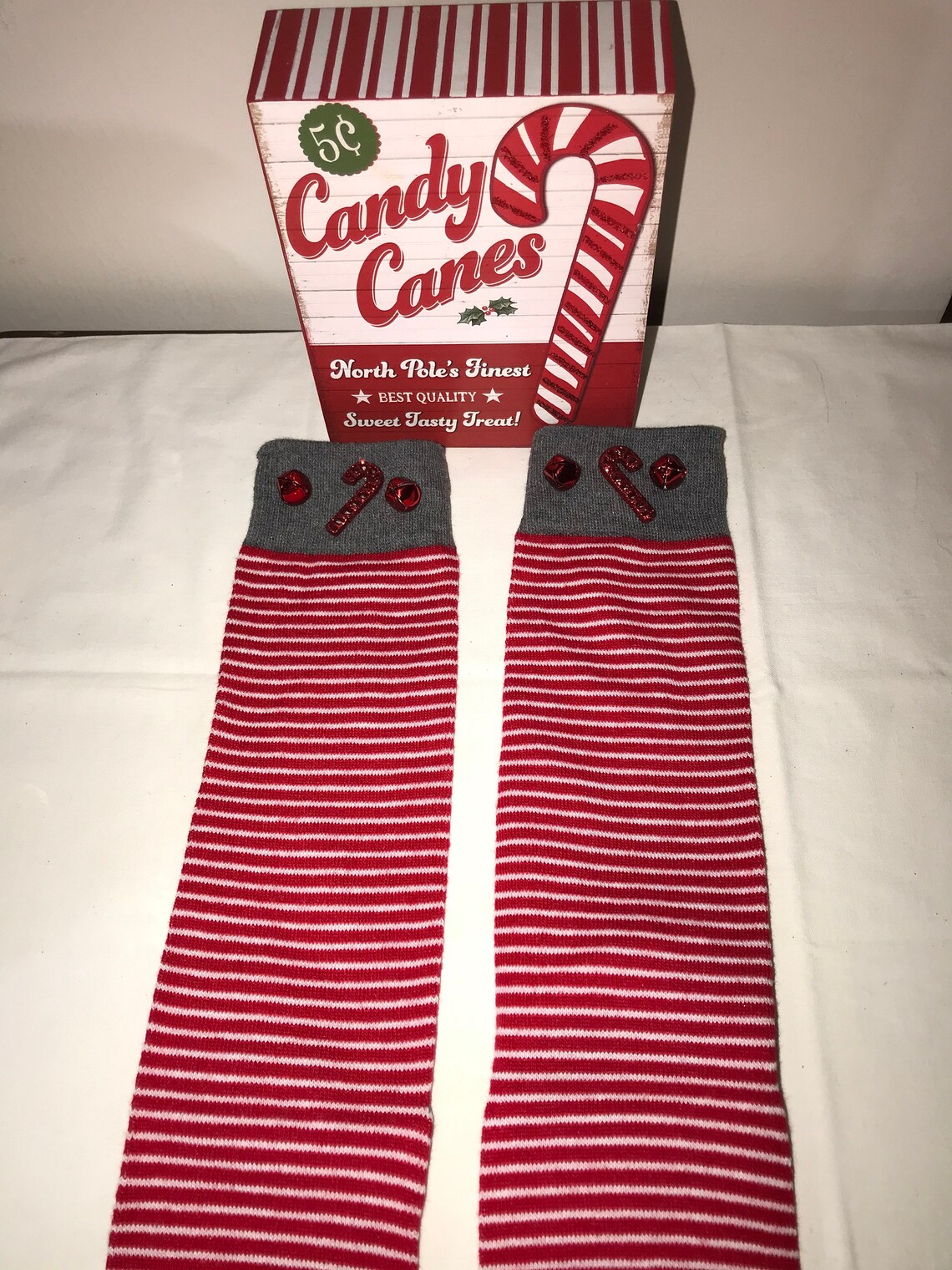 Men's Christmas Candy Cane Jingle Socks Ladies extra Etsy