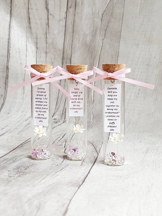 Message in a Bottle keepsake Will You Be My Maid of Honor Proposal or Be My Bridesmaid Invitation regalo de boda Wedding Party Invite