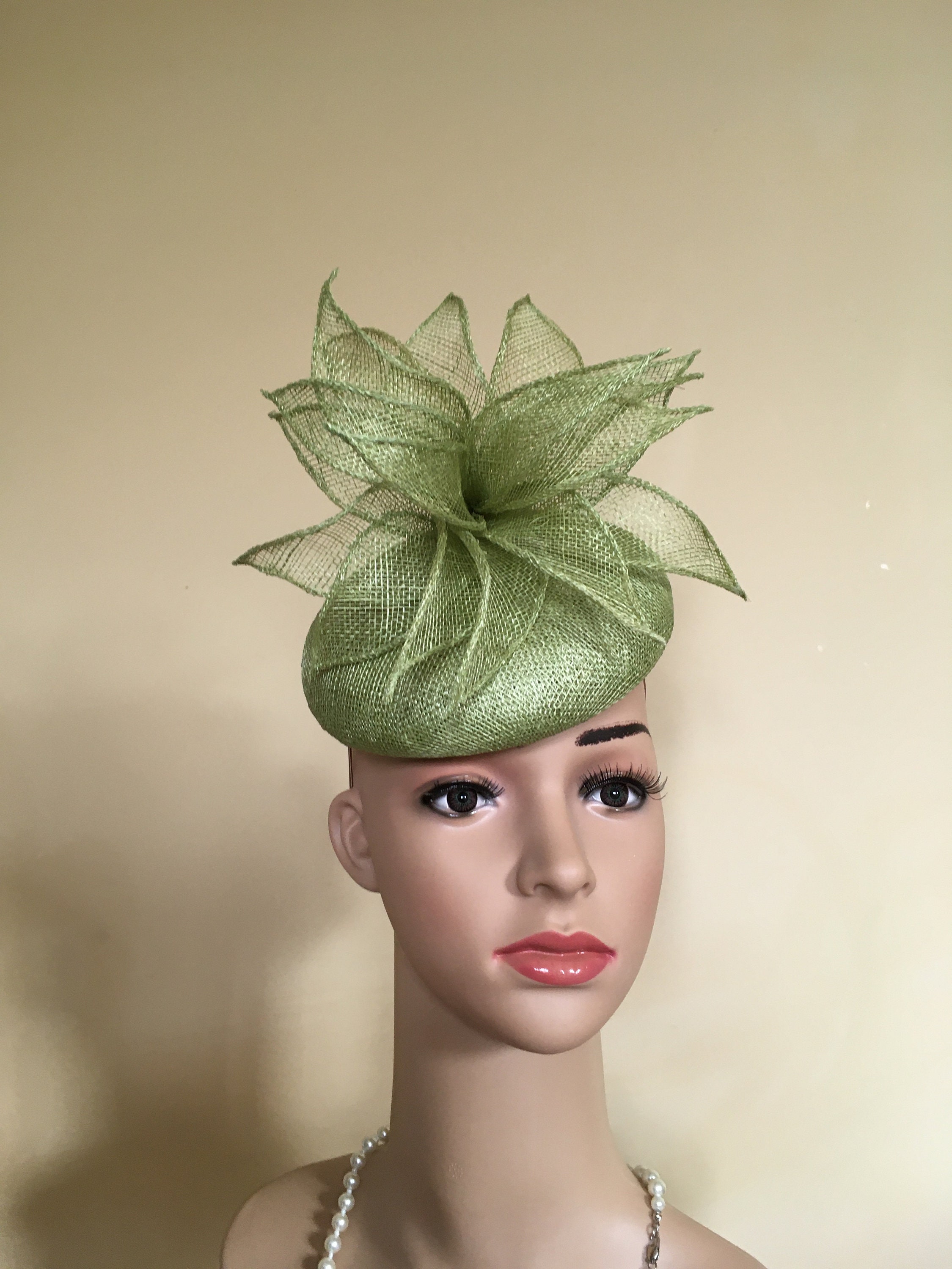 green wedding hat