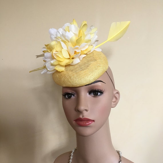 wedding hats yellow