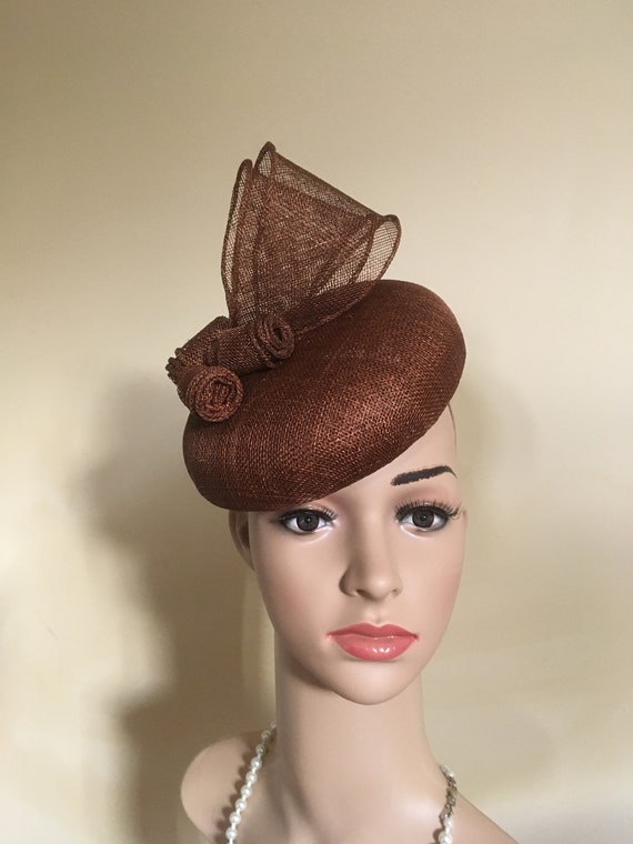 Brown wedding hats 2025 and fascinators
