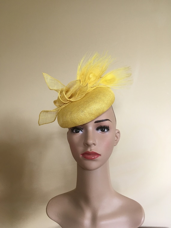 yellow wedding hat