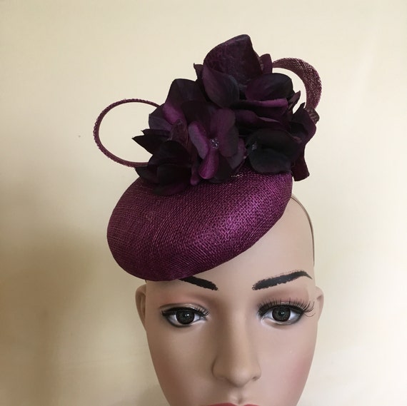 burgundy hats and fascinators