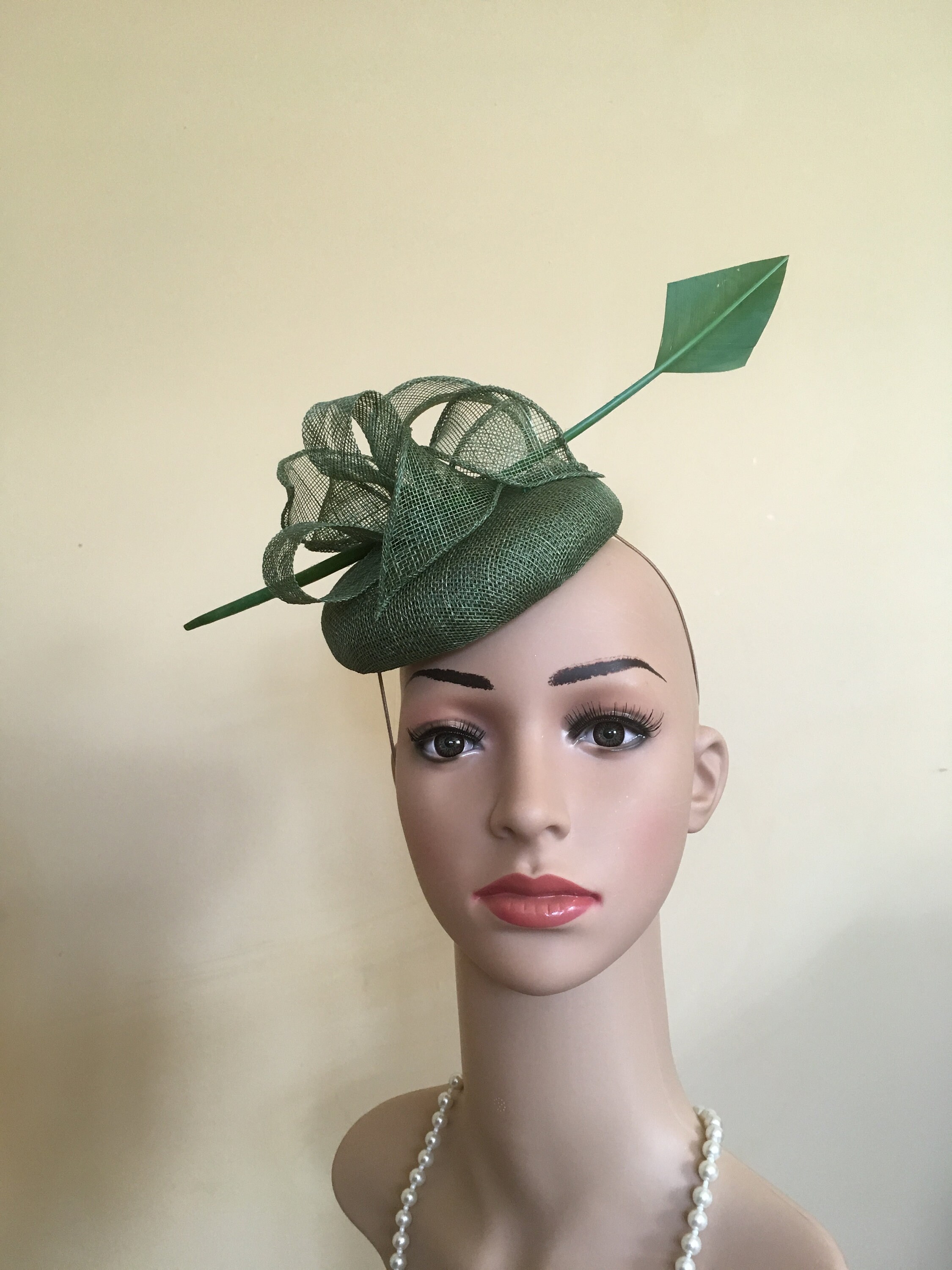 green wedding hat