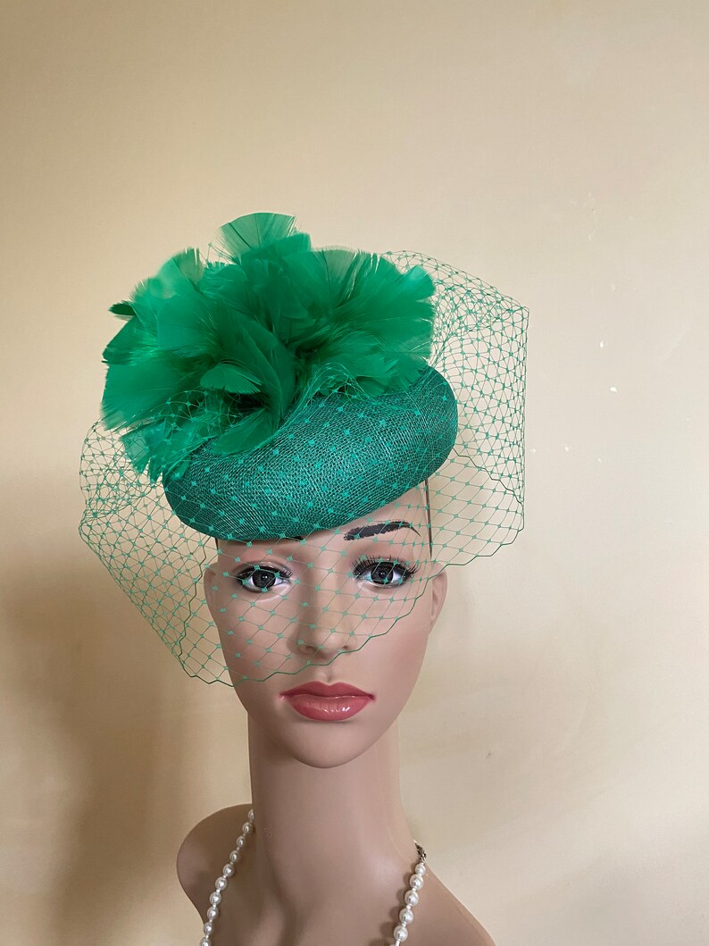 Emerald Green Hat Emerald Wedding Hat Emerald Green Fascinator Etsy