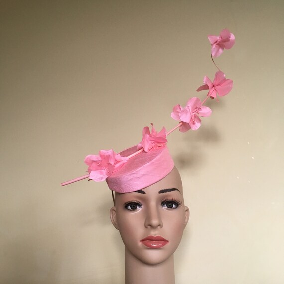 Pink Wedding Hat Pink Ascot Hat Pink 