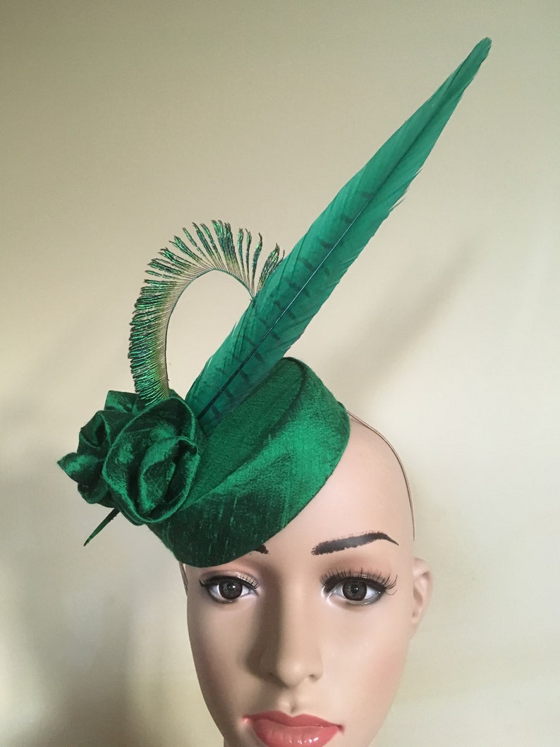 Green Hat Emerald Green Hat Green Wedding Hat Ascot Hat Etsy UK