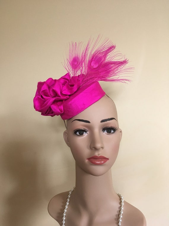pink wedding hats