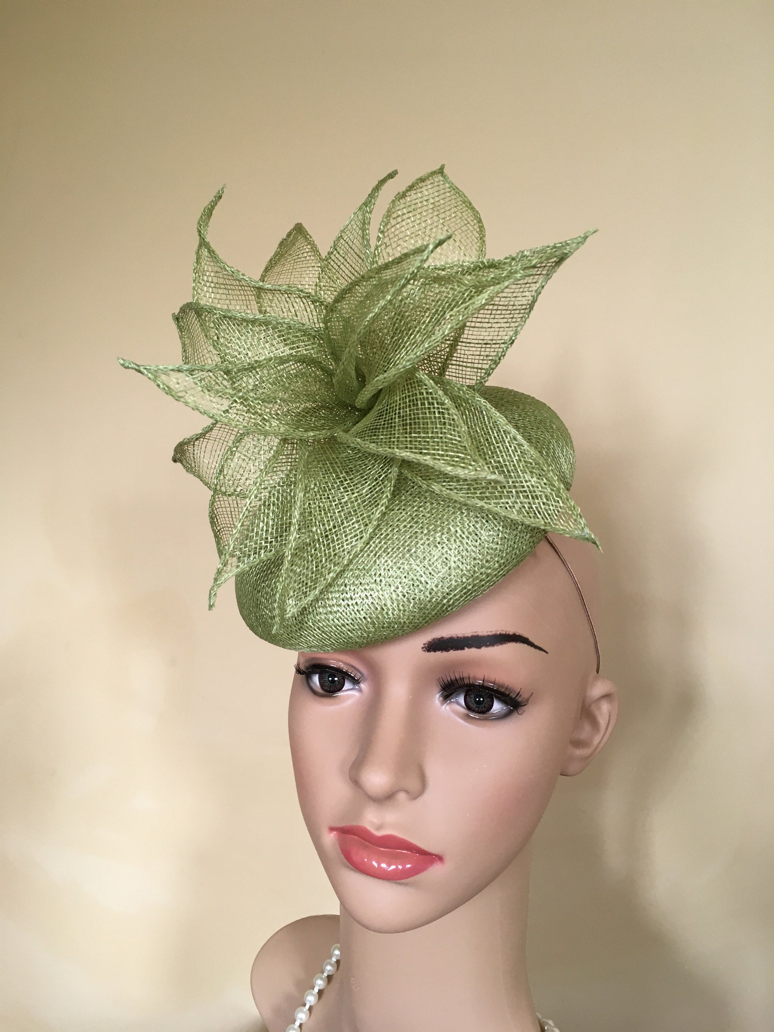 green wedding hat