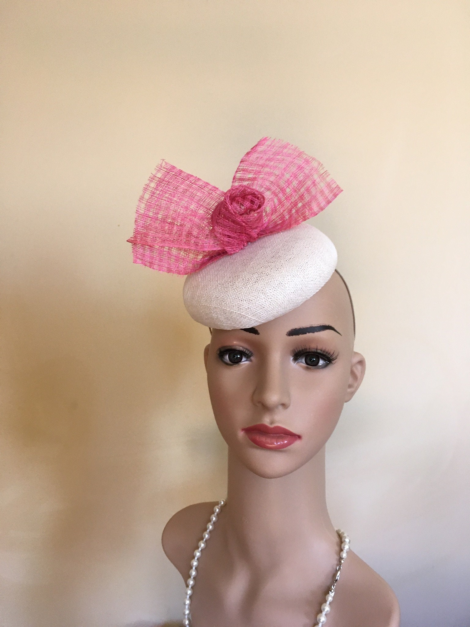 White Wedding Hat.white Pillbox Hat 