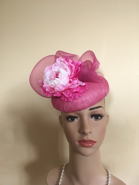 pink wedding hats