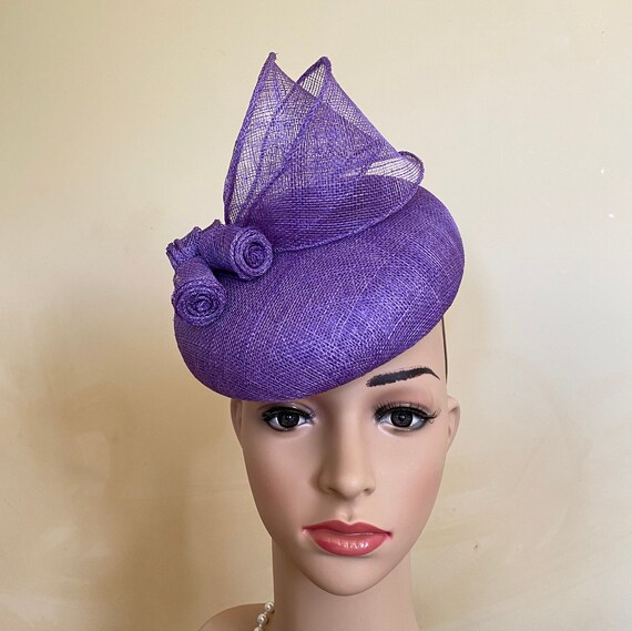 Lavender Pillbox Hat Lavender Wedding Hat Lavender Fascinator