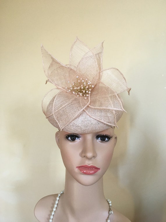 Beige Wedding Hat Beige Wedding 