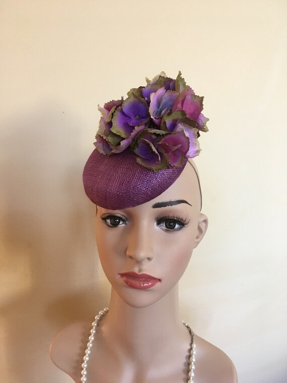 Purple hats and fascinators outlet