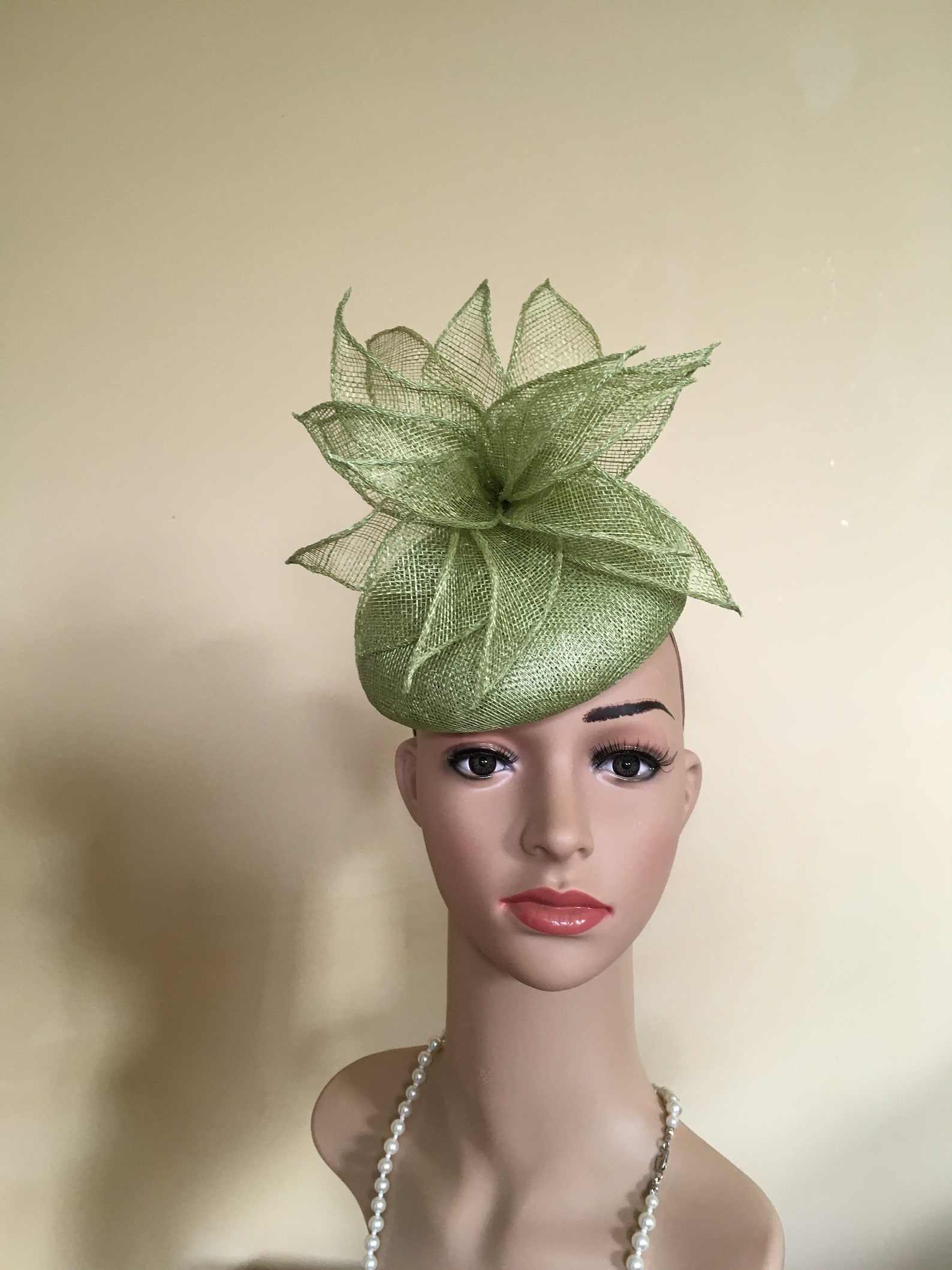 green wedding hat