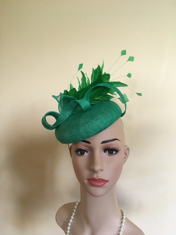 green hat fascinator