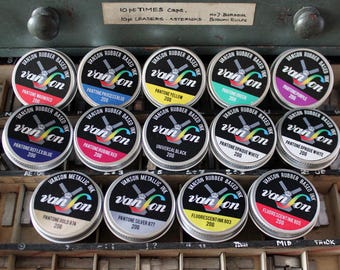 Letterpress Ink - Rubber Based Ink - Vanson Ink - starter's pack 15x20g