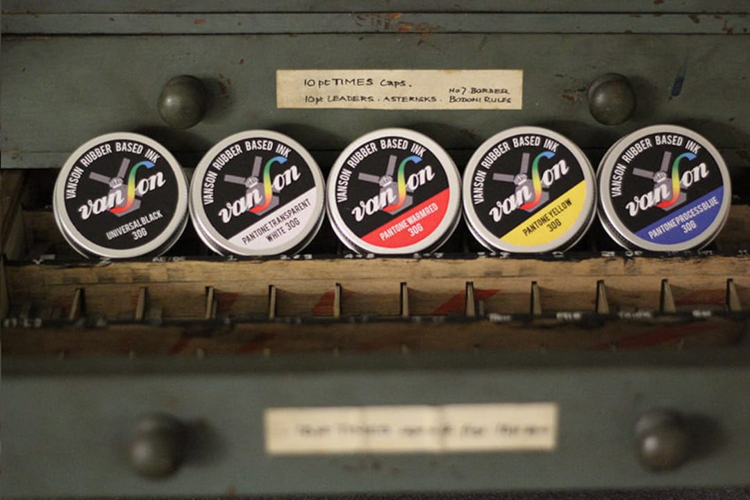 Letterpress Ink Rubber Based Ink Vanson Ink Starter's Pack 6x30g Etsy