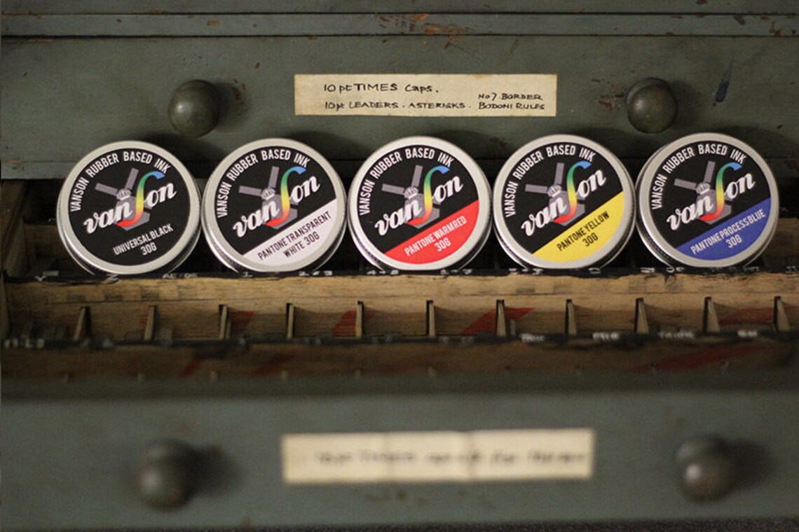 Letterpress Ink Rubber Based Ink Vanson Ink Starter's Pack 6x30g Etsy
