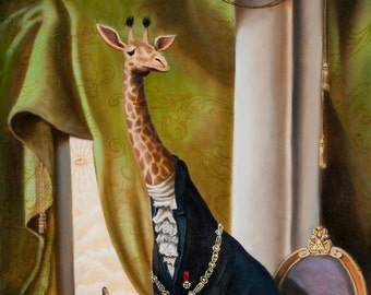 Giraffe painting | Etsy