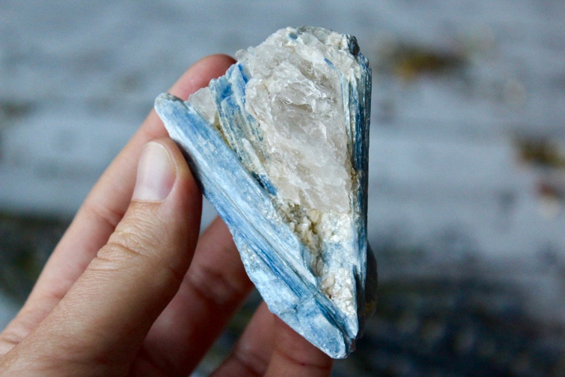 Kyanite Crystal Throat Chakra Third Eye Chakra Balancing Etsy