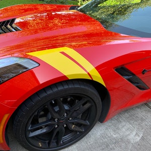 Corvette C7 Stingray fender hash mark stripes, Grand Sport Style decals
