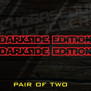 Dark Side Edition Hood Sticker Star Wars Aufkleber Fenstersticker Darkside