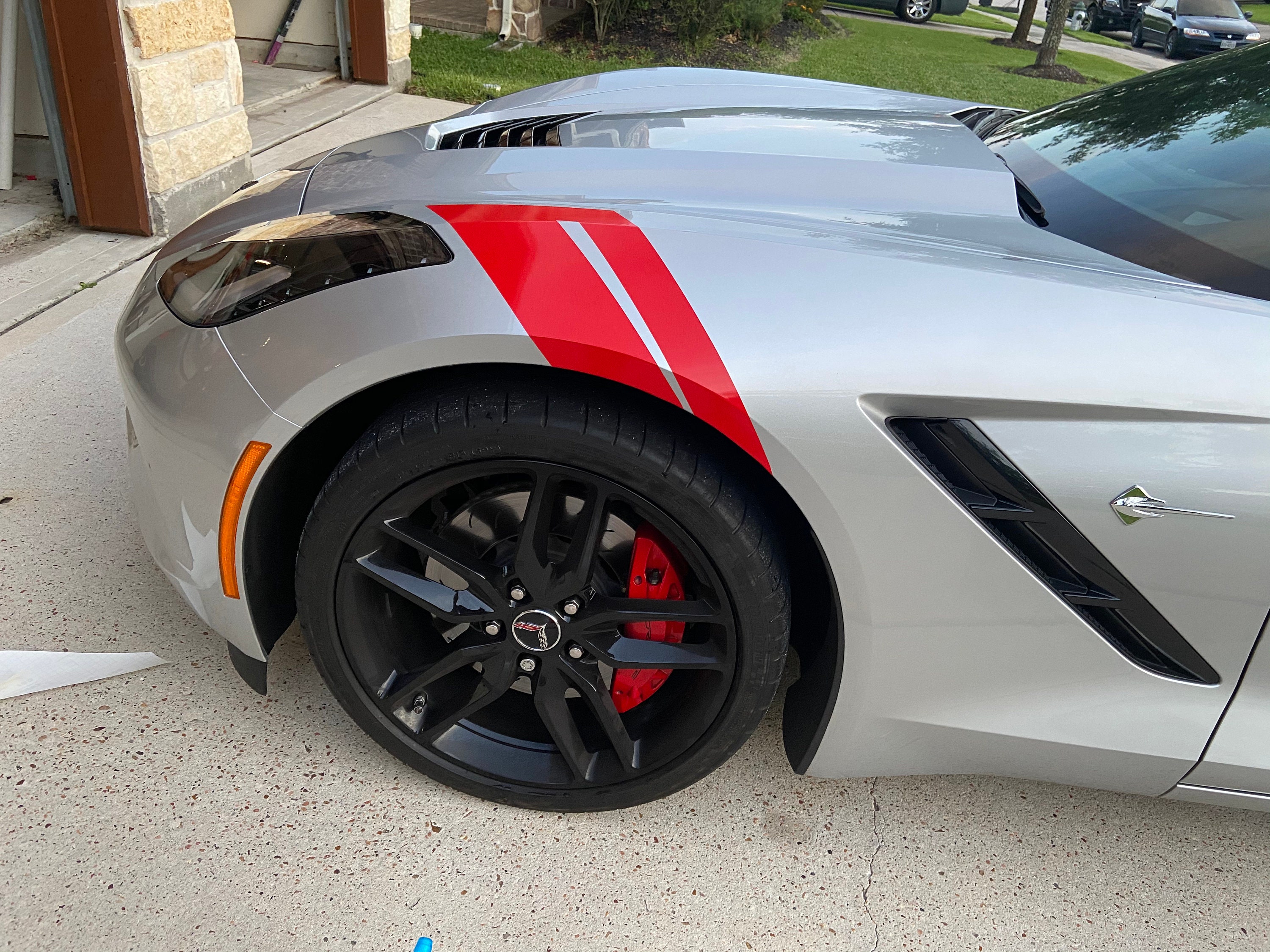 Corvette C7 Stingray fender hash mark stripes Grand Sport Etsy