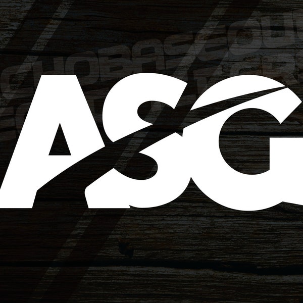 ASG logo vinyl cut decal