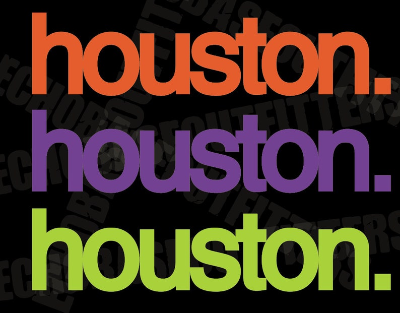 Houston Texas Window Vinyl Decal Sticker Etsy