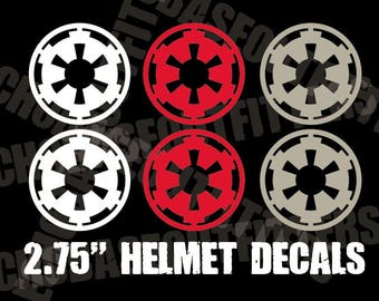 Tie Pilot, AT-AT Driver 501st helmet decal stickers, Imperial Cog