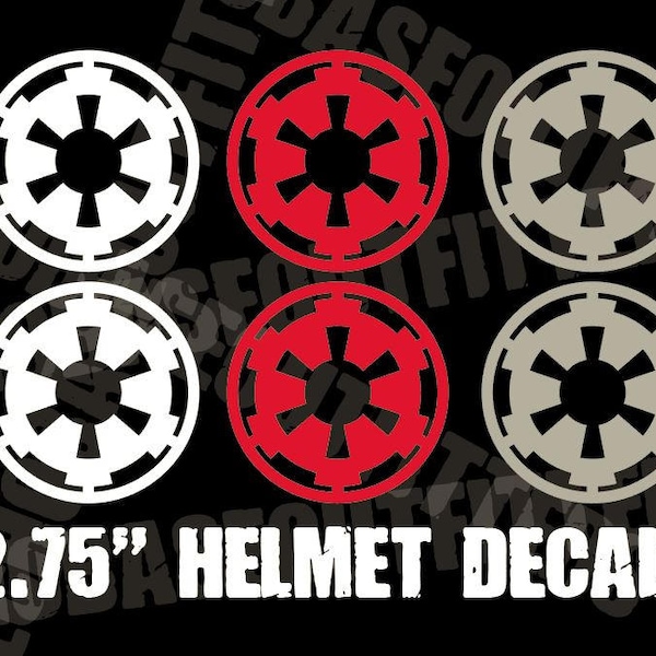 Tie Pilot, AT-AT Driver 501st helmet decal stickers, Imperial Cog