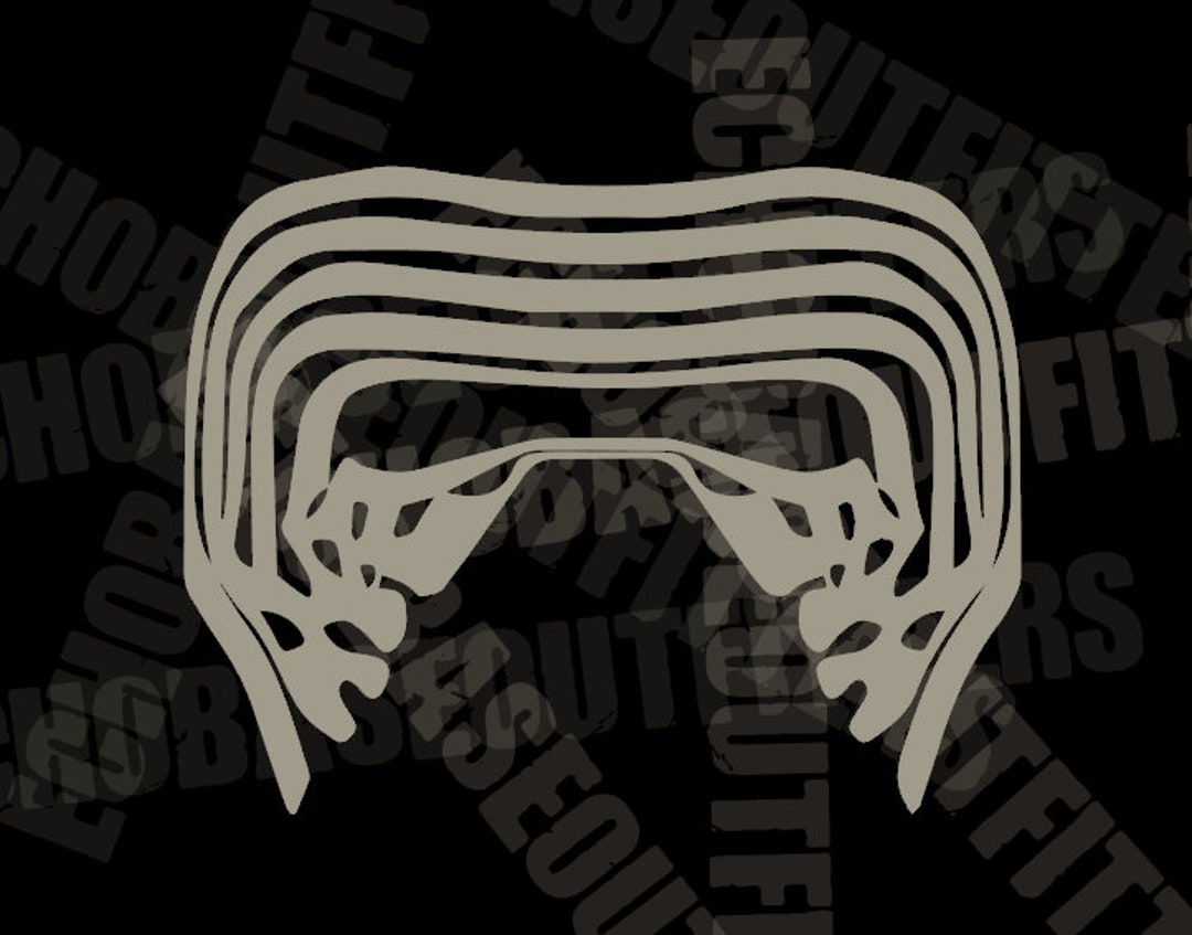 Kylo Ren Helmet Vinyl Decal Sticker Star Wars Window Sticker - Etsy