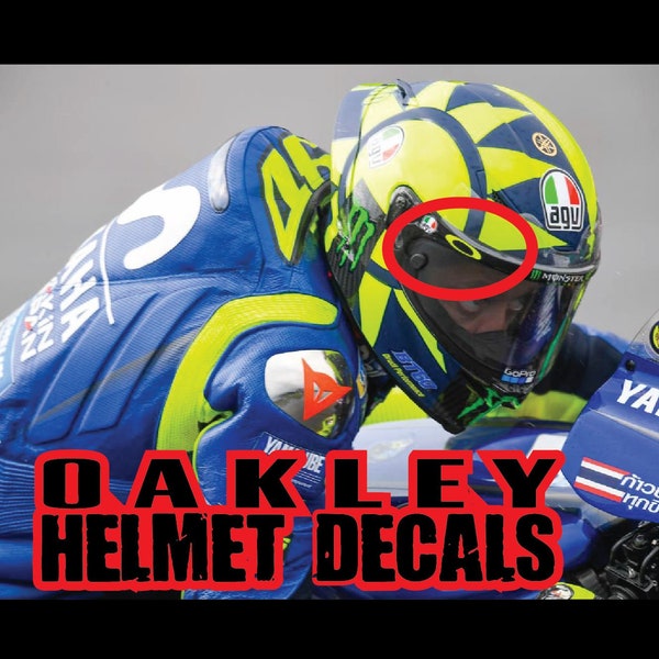 Oakley Motorcycle Helmet decals like MotoGP Marquez and Rossi