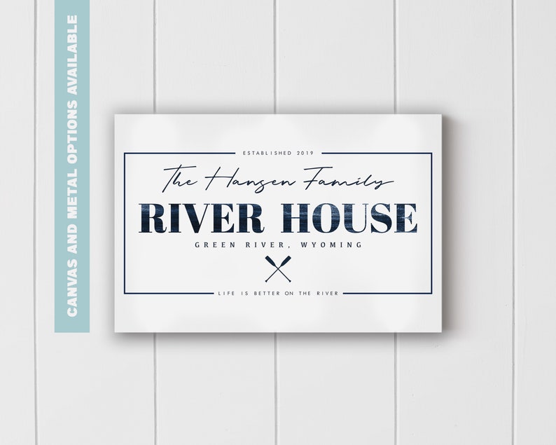 Personalized River House Sign