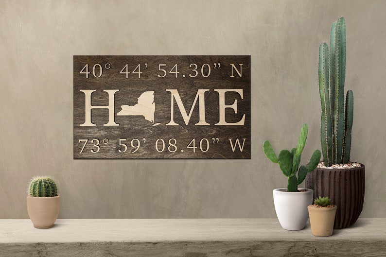 3D Layered GPS Coordinates Sign - Thumbnail 3