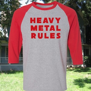 Heavy Metal Rules Raglan As Seen on Lorelai Gilmore