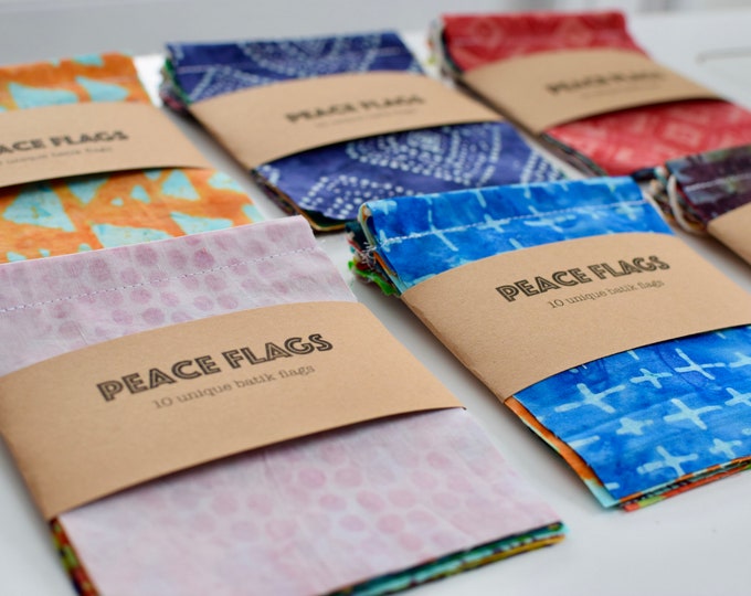Batik Peace Flags: Colorful Porch & Garden Decor