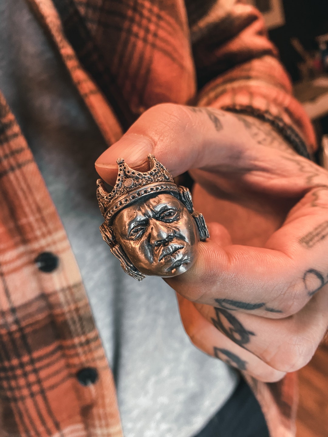 The Notorious B.I.G. Aka Biggie Smalls handcrafted Sterling Silver 925