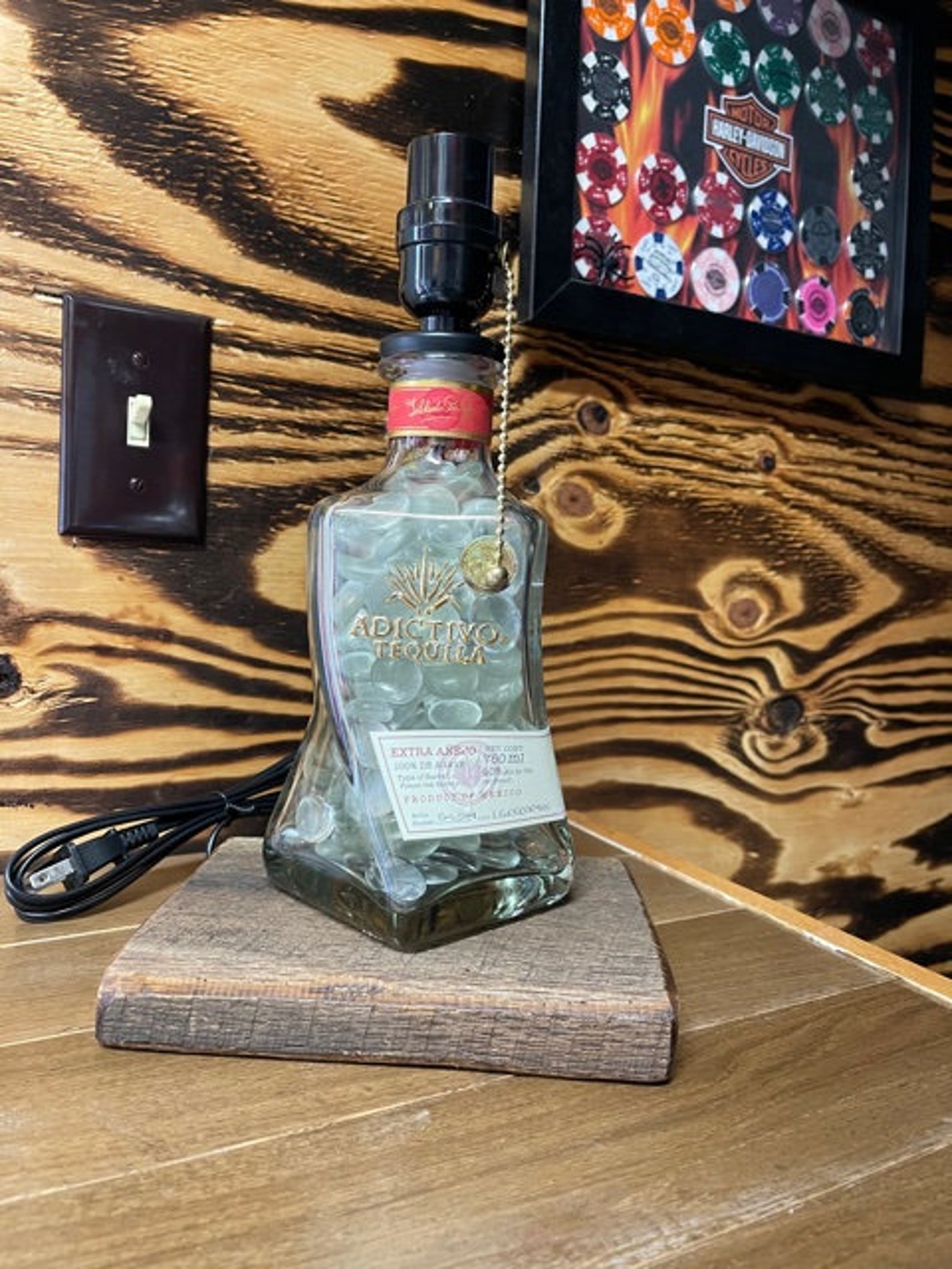 Adictivo Tequila bottle lamp Bottle lamp/ Fathers day gift/ Etsy
