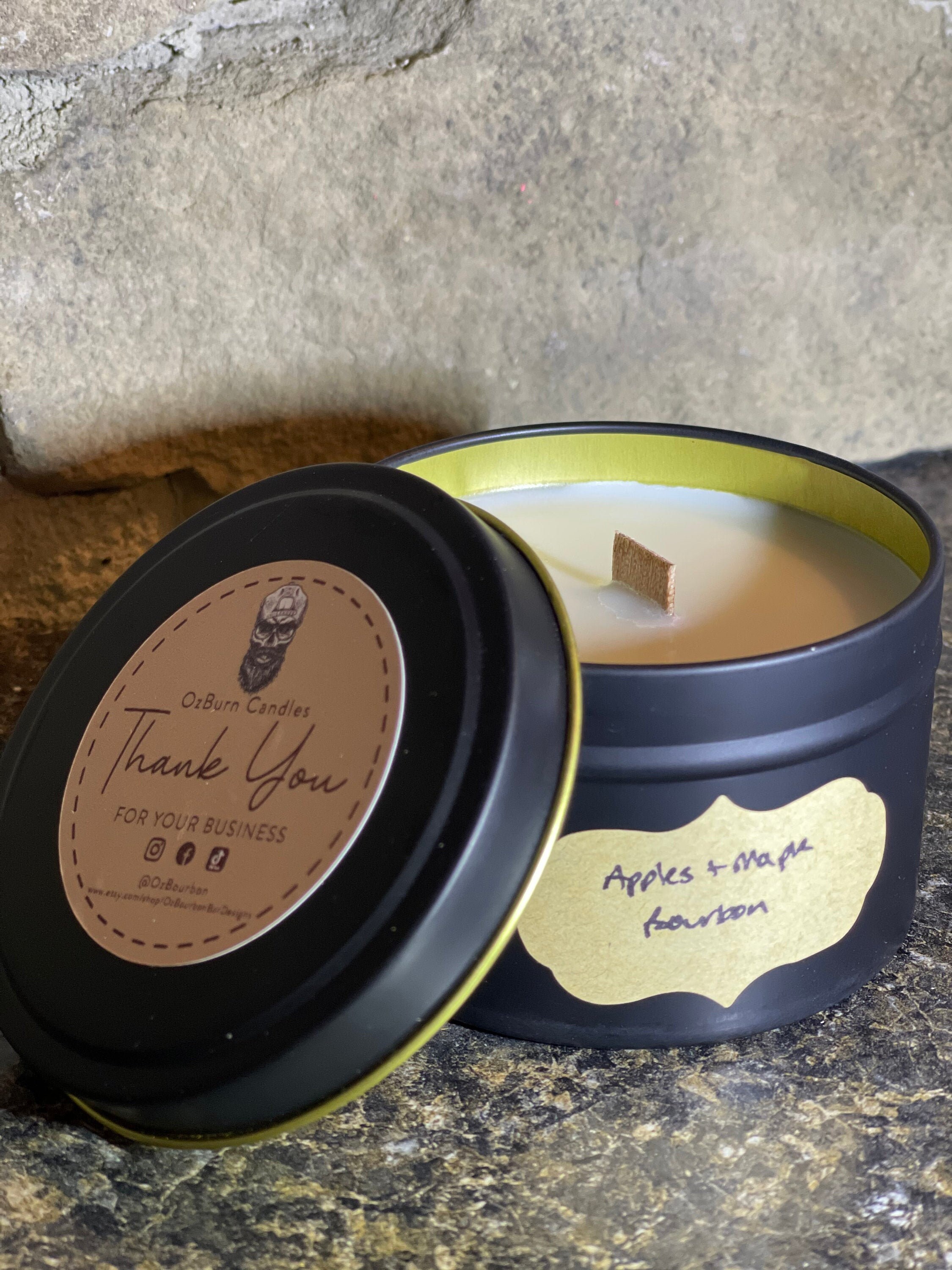 Bourbon candle Candle/ Woodwick/ Bourbon/ Bourbon candle/ Etsy