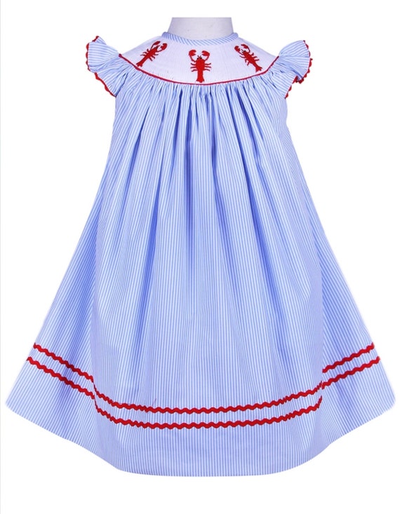 crawfish smocked dress