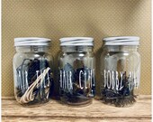 Rae Dunn Inspired Hair Ties, Bobby Pins, Q-Tips, Floss Picks, Hair Clips, Cotton, Farmhouse Decor, Bathroom Decor, Rae Dunn Bathroom