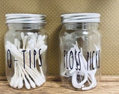 Rae Dunn Inspired Hair Ties, Bobby Pins, Q-Tips, Floss Picks, Hair Clips, Cotton, Farmhouse Decor, Bathroom Decor, Rae Dunn Bathroom