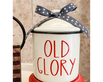 Americana Decor, 4th of July Decor, Patriotic Decor, Memorial Day Decor, Americana, Americana Centerpiece, Tiered Tray Decor, Home Decor