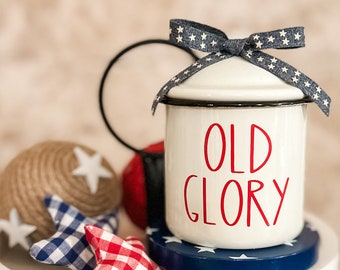Americana Decor, 4th of July Decor, Patriotic Decor, Memorial Day Decor, Americana, Americana Centerpiece, Tiered Tray Decor, Home Decor