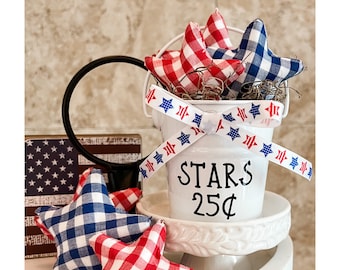 4th of July Decor, Americana Decor, Patriotic Decor, Tiered Tray Decor, America, Americana, Memorial Day, Independence Day, Two Tier Tray