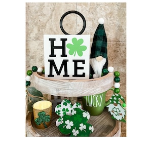 St. Patricks Day Decor, St. Patricks Day Tiered Tray Decor, Tiered Tray Decor, Lucky Charm, Irish, Luck of the Irish, Irish Tiered Tray
