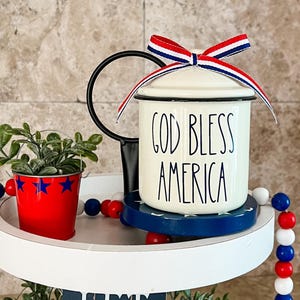 4th of July Decor, Patriotic Decor, Memorial Day Decor, 4th of July Tiered Tray Decor, Americana Decor, Patriotic Tiered Tray Decor